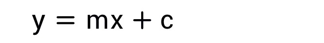线性回归：y = mx + c